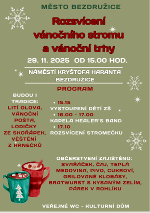 vánoční trhy na náměstí