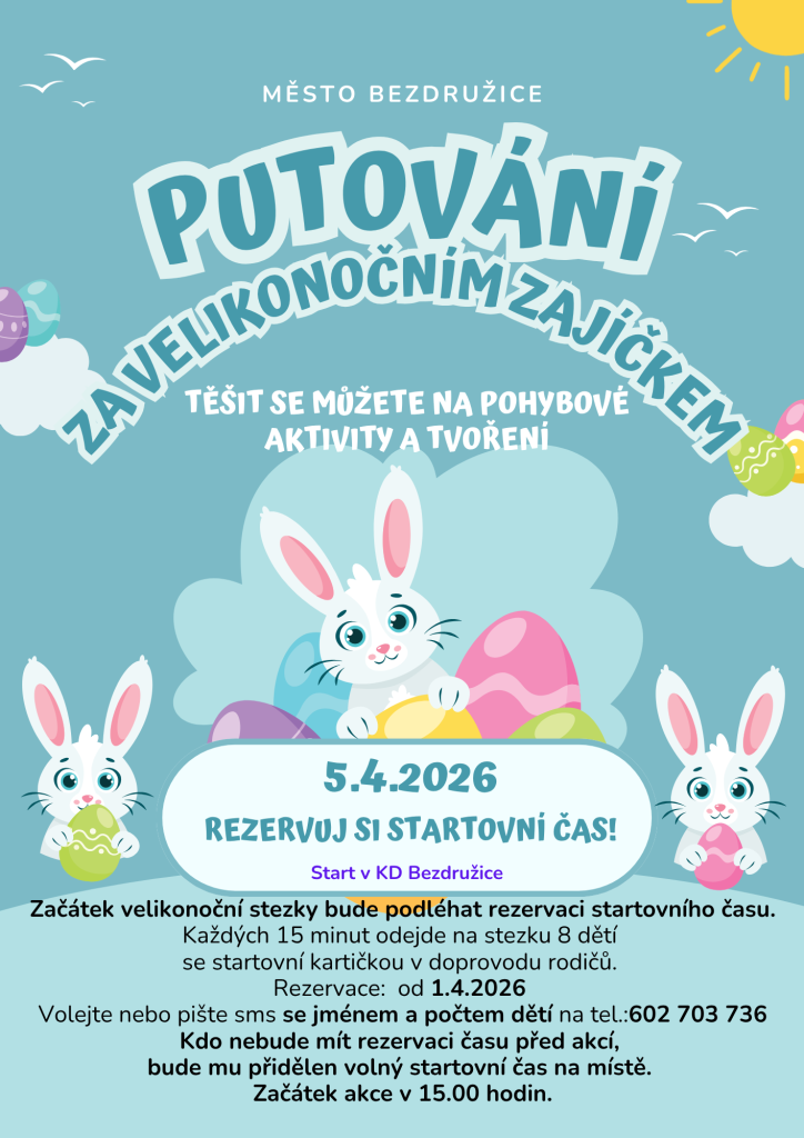 skupina dětí na velikonoční stezce